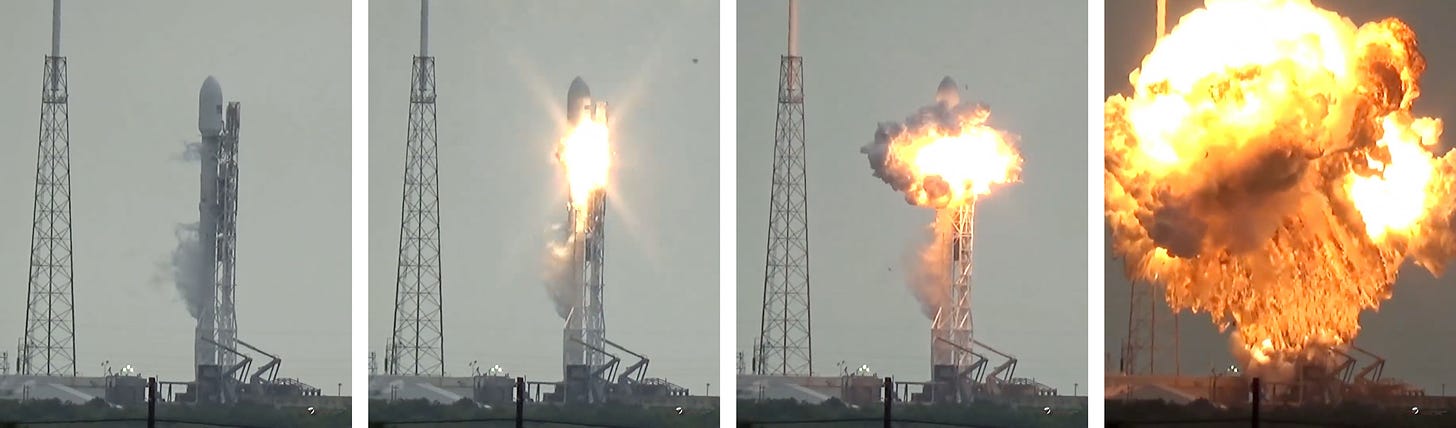 SpaceX rocket and Israeli satellite destroyed in launch pad explosion –  Spaceflight Now