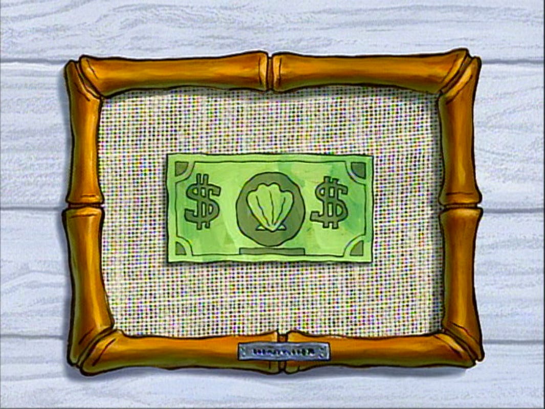 Mr. Krabs' first dollar | Encyclopedia SpongeBobia | Fandom