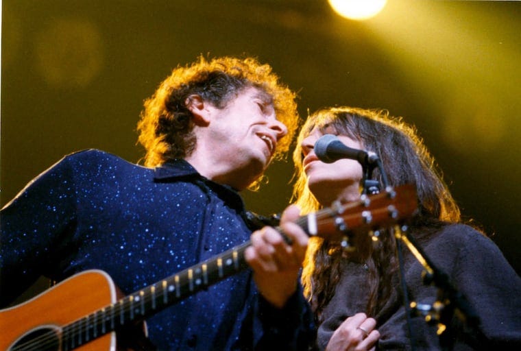 Bob Dylan and Patti Smith at the Electric Factory in 1995.
Credit: Andrea Orlandi