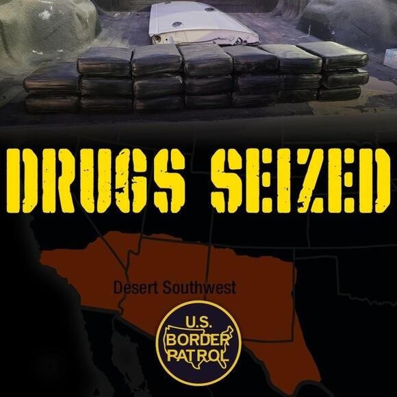 Drugs seized by US Border Patrol