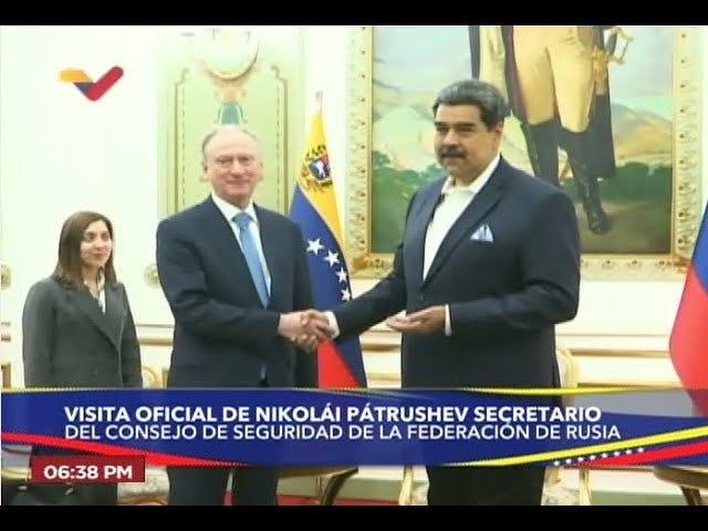 Maduro se reúne con el secretario del Consejo de Seguridad de Rusia,  Nikolái Pátrushev - YouTube