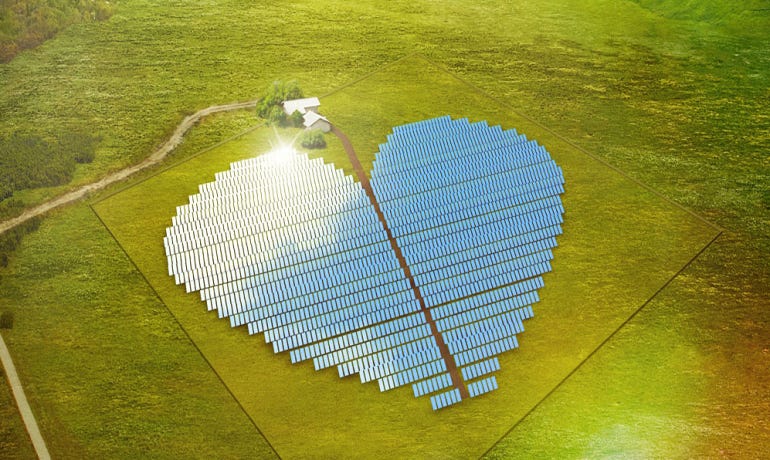 heart-shaped solar farm on the Pacific island of New Caledonia 