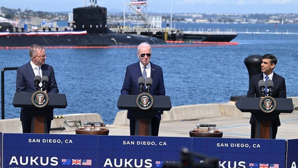 Aukus deal: US, UK and Australia agree on nuclear submarine project - BBC  News
