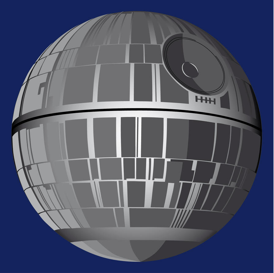 Artistic rendering of the Death Star from Star Wars