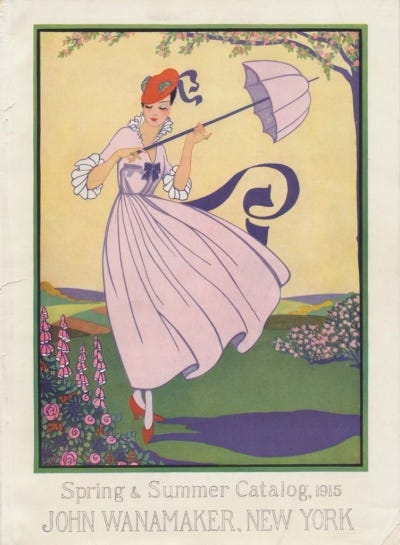 1915 John Wanamaker Spring and Summer Catalog front cover