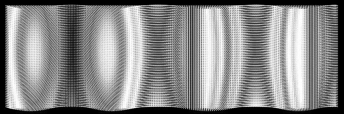 picture using differently sized lines to invoke an image of waves