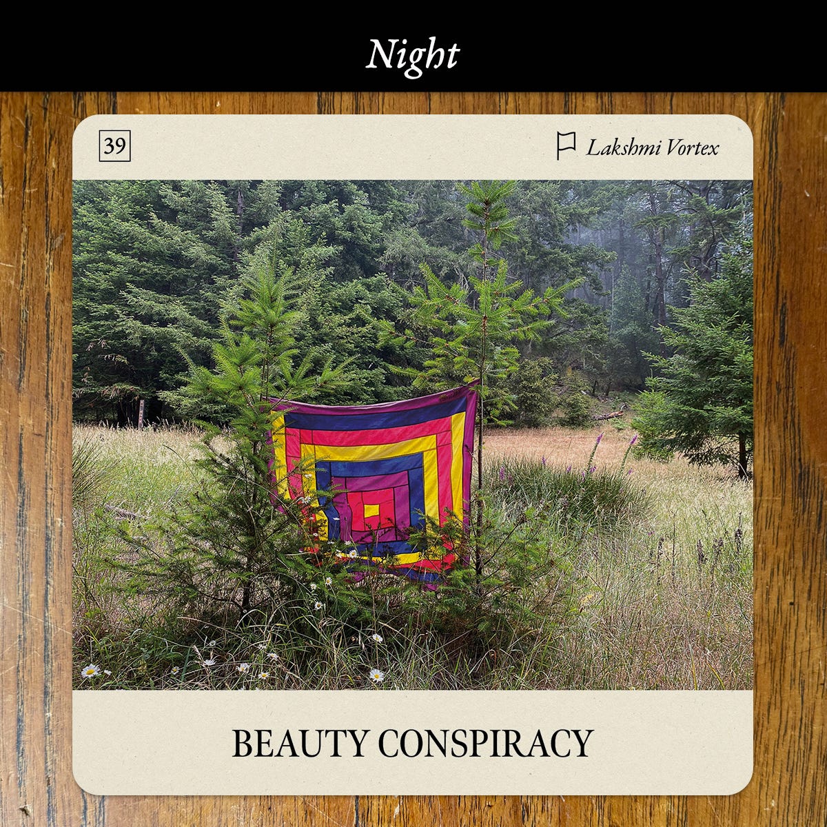 Flag Oracle card Beauty Conspiracy