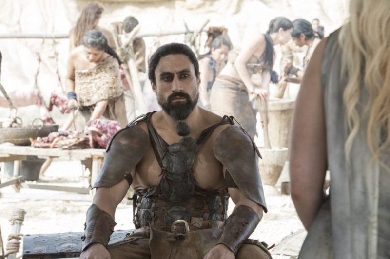 game of thrones 601 daenery with dothraki leader