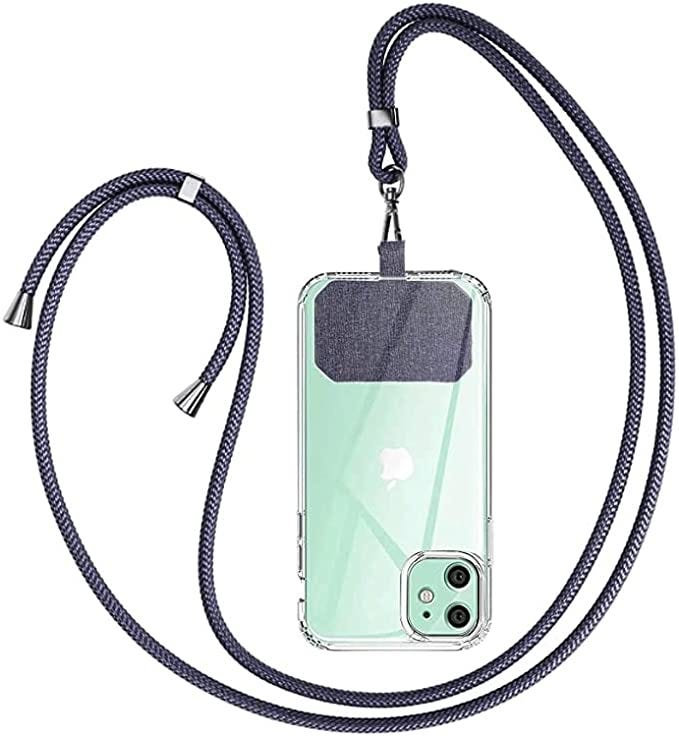 KINGLINK Universal Cell Phone Lanyard, Lanyard for Phone with Adjustable Nylon Neck Strap with Most Smartphones Phone Tether Can be Combined with Any Phone Case