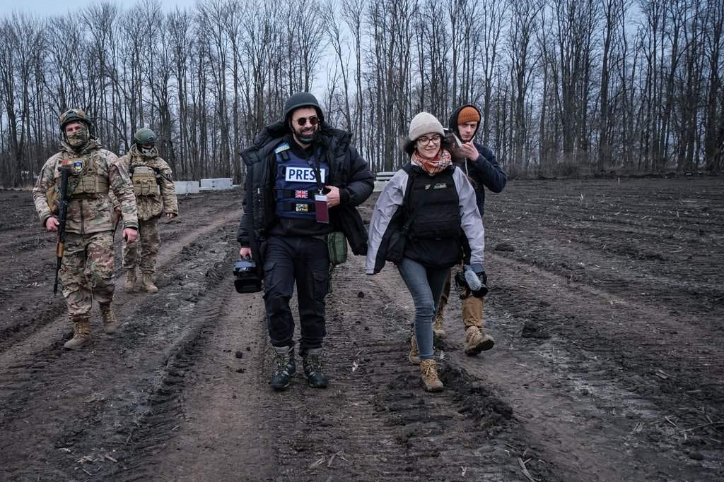 British-Lebanese conflict journalist Oz Katerji in Ukraine