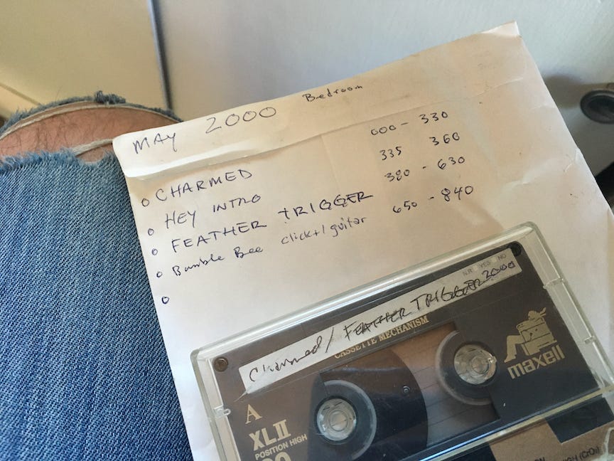 photo of the cassette and label from which today's song idea was taken