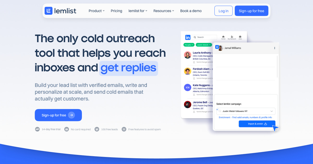 lemlist | The only cold outreach tool that helps you reach inboxes and get  replies