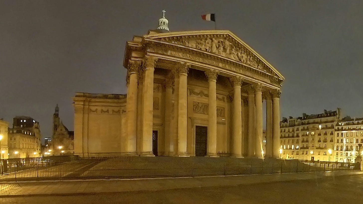 Pantheon at night.