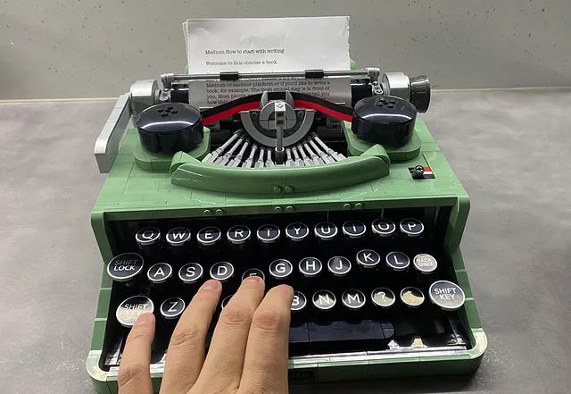 Lego typewriter | Photo courtesy of author