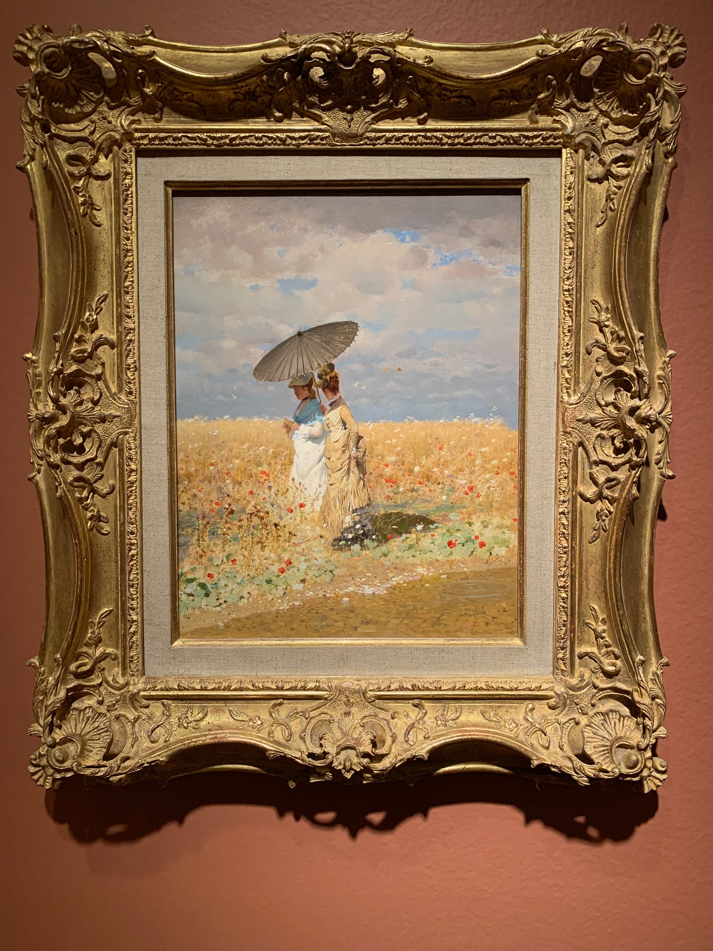 De Nittis’ The Wheat Fields. Two women walking through the fields