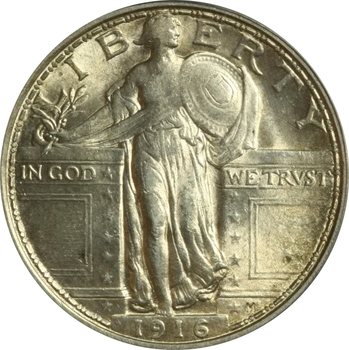 1916 Standing Liberty Quarter Obverse 1