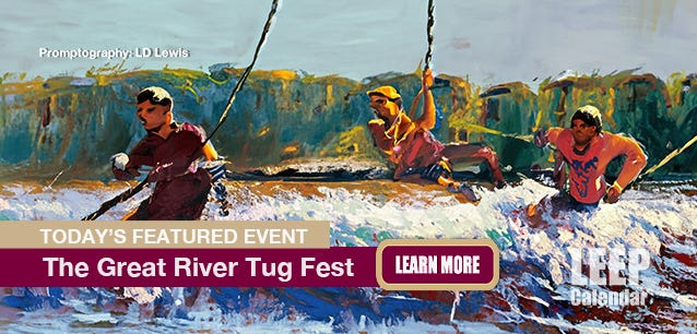 Two towns battle it out annually in a tug-of-war across America's largest river.
