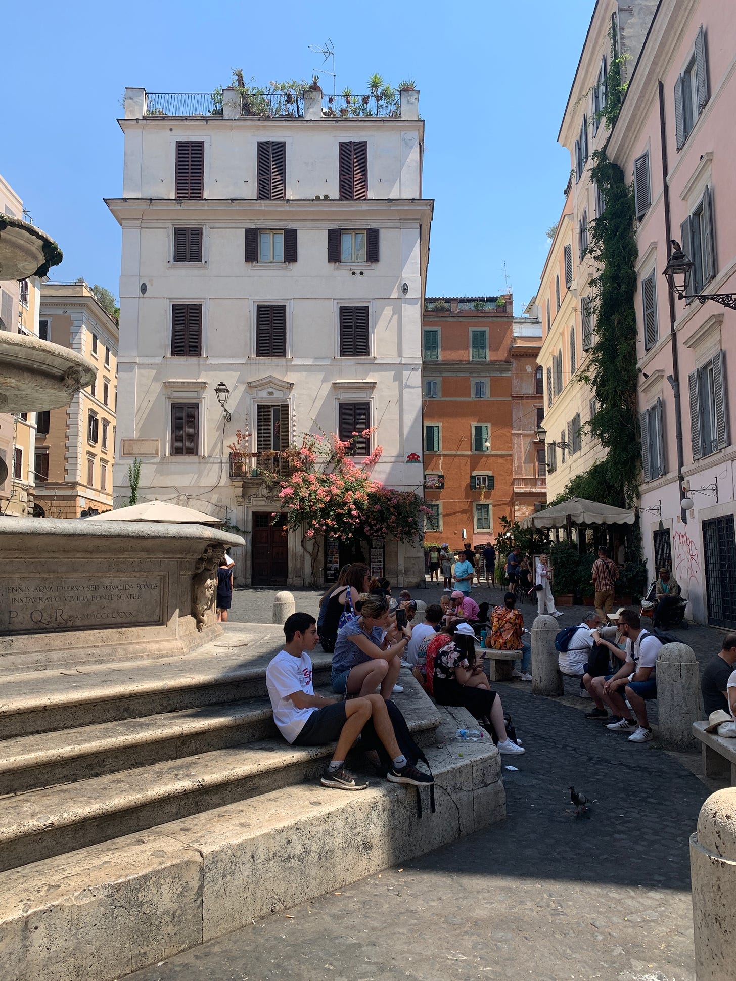 Summer in the Piazza Madonna dei Monti, Rome