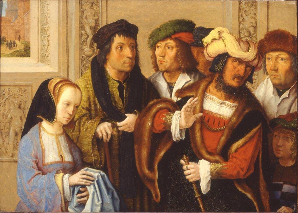 "Żona Putyfara", Lucas van Leyden, 1512
