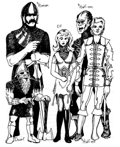 The Iconic Characters of First Edition AD&D Players Handbook | Wielding a  Bohemian Ear Spoon