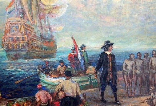 Jan Van Riebeeck arriving in the Cape in 1652