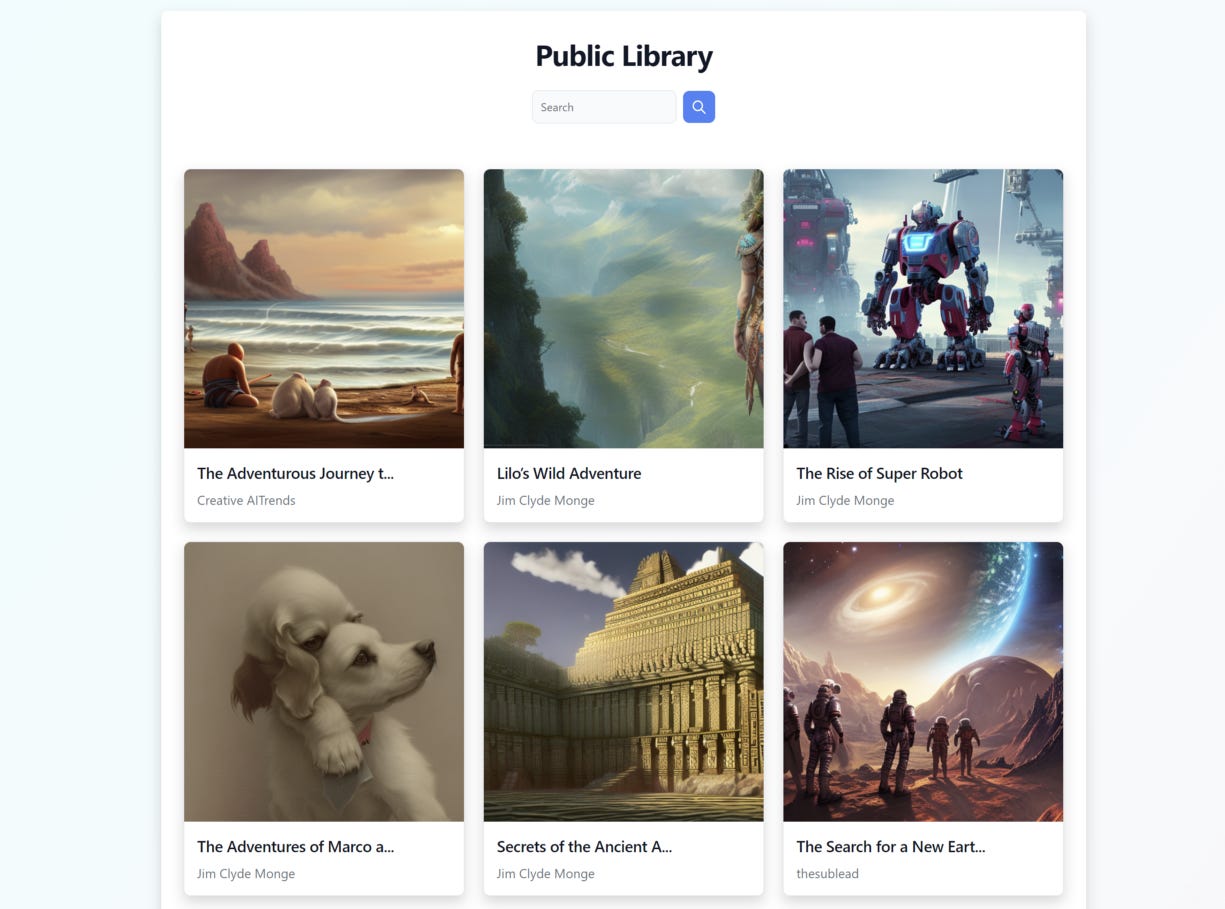 Tales Factory create fully illustrated storybooks in seconds using artificial intelligence. Sample stories in public library