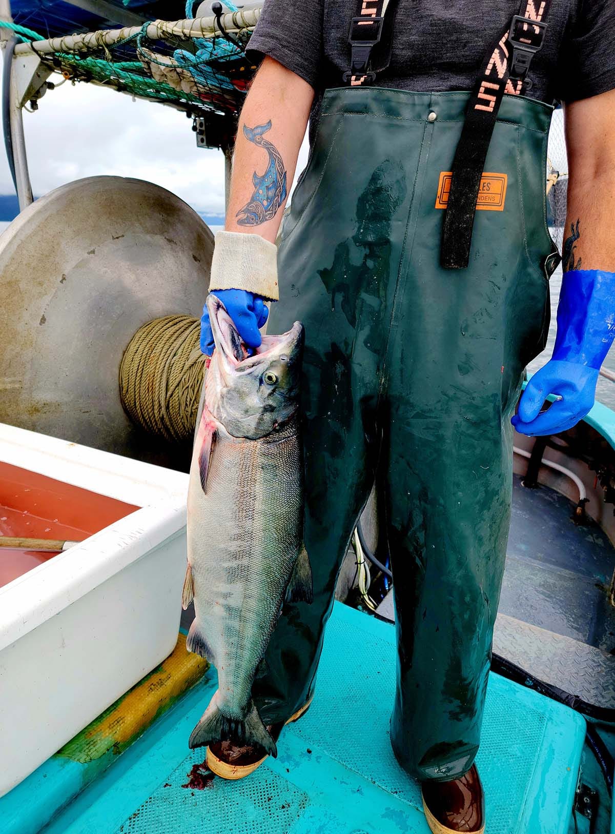 Hank holding a nice keta salmon. 