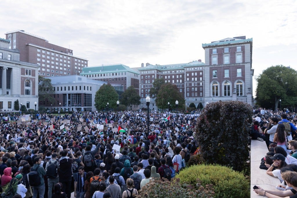 Columbia's Students for Justice in Palestine organization hosted a pro-Palestine demonstration at Columbia's campus on Oct. 12.