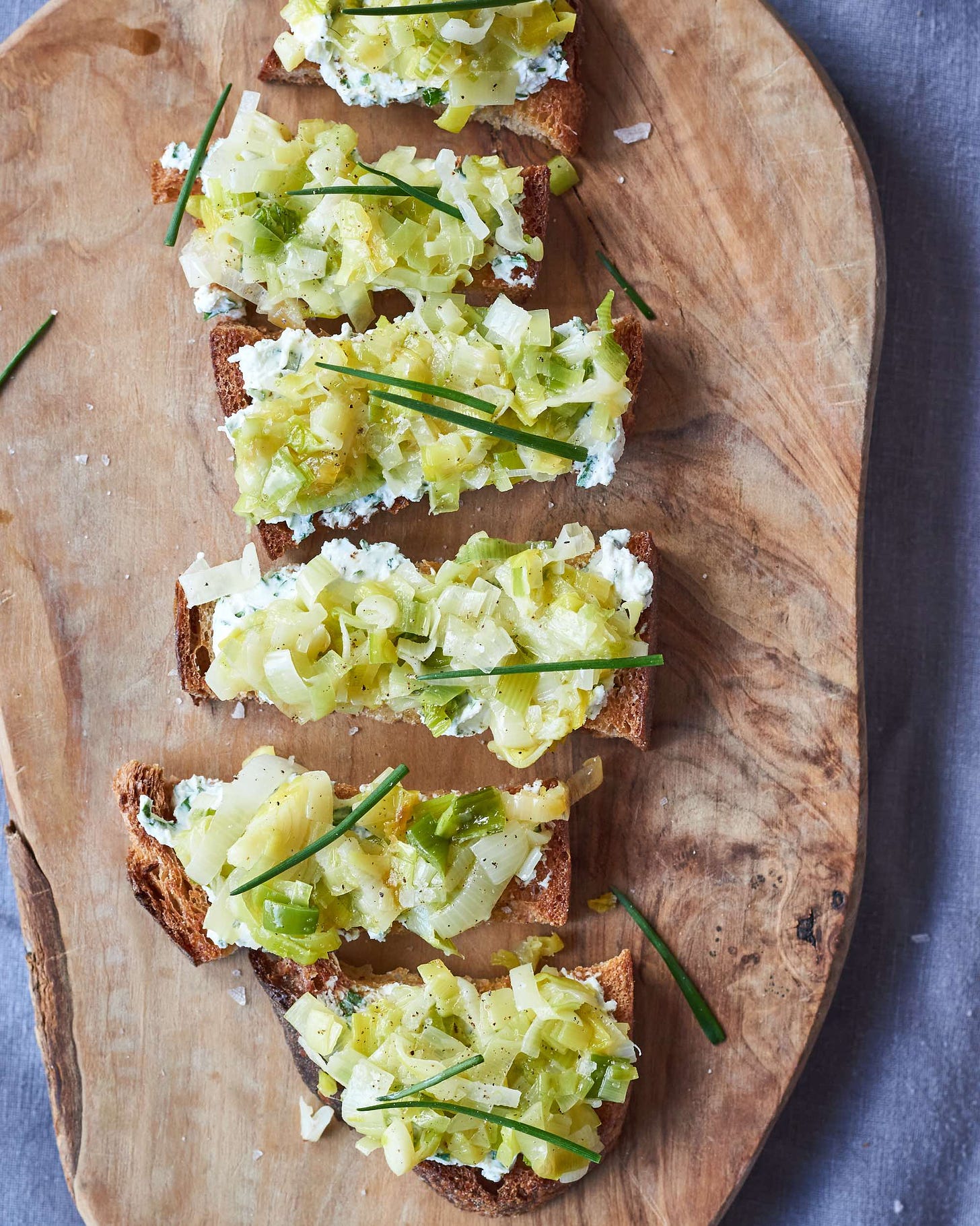 Buttered Leek Bruschetta