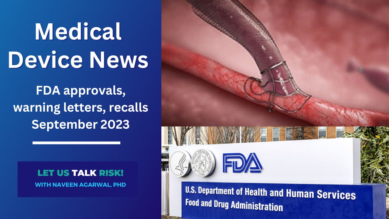 Medical device news, Sep 2023