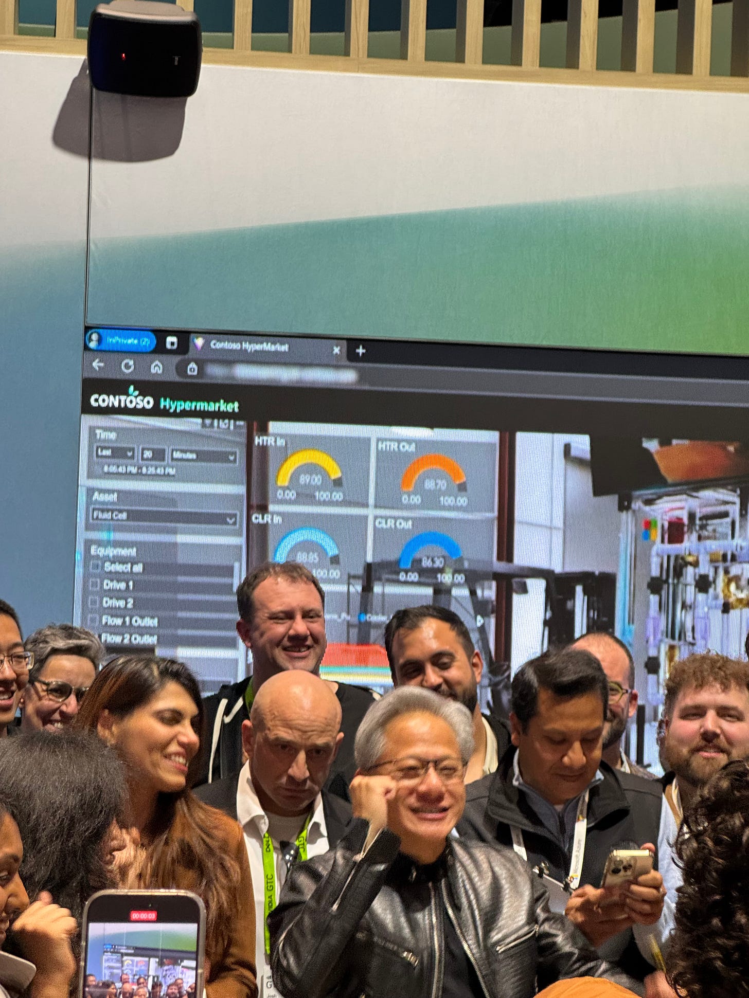 Nvidia CEO, Jensen Huang at Microsoft Azure Booth at Nvidia GTC 2025. 