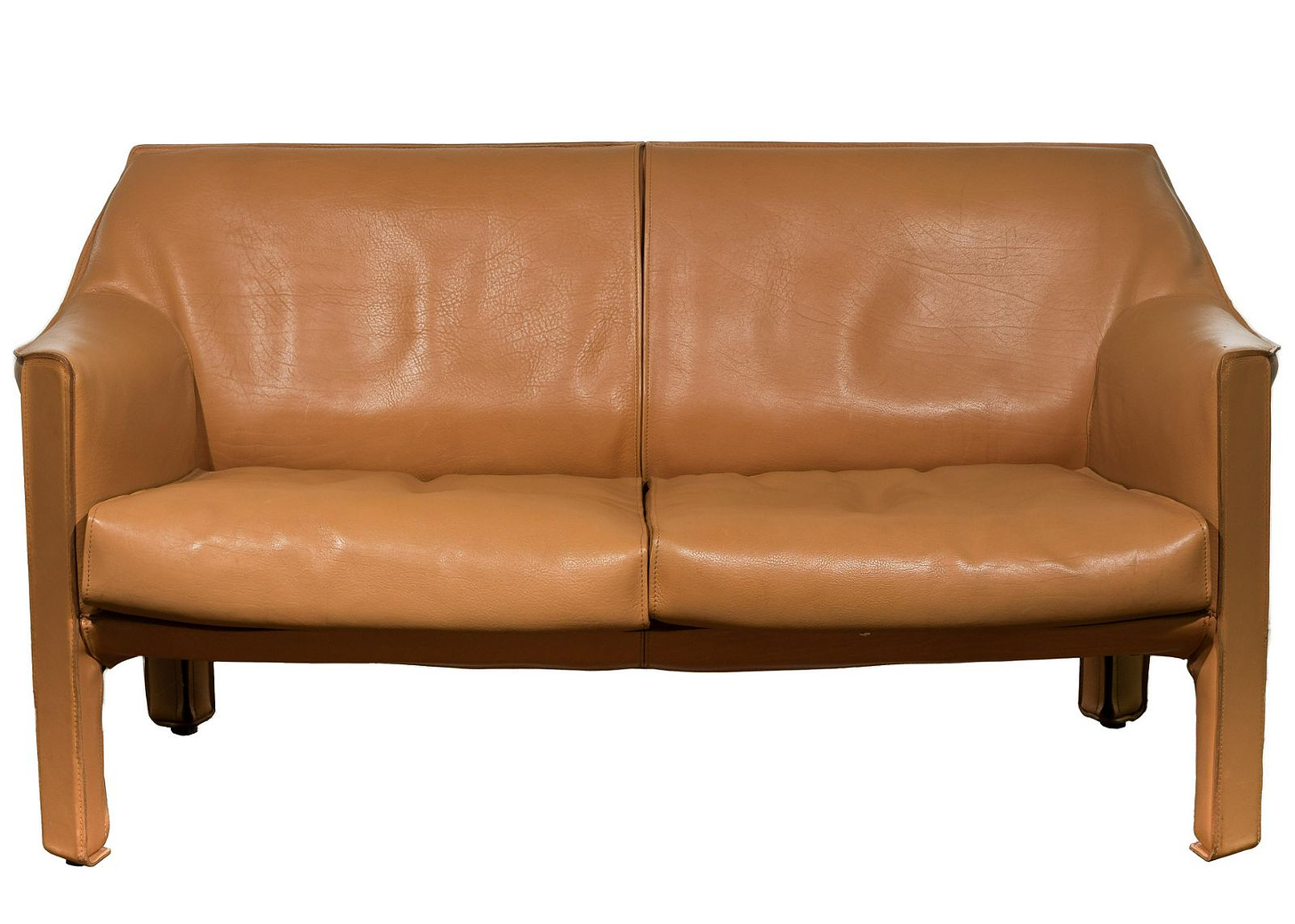 Mario Bellini for Cassina Leather 415 Settee