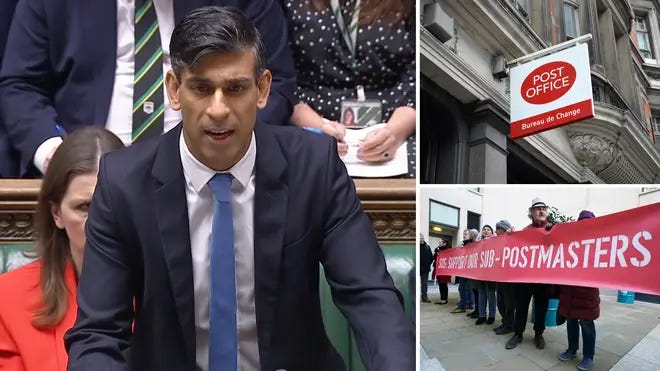 Post Office scandal victims will be 'cleared and compensated' under new  law, Rishi Sunak... - LBC