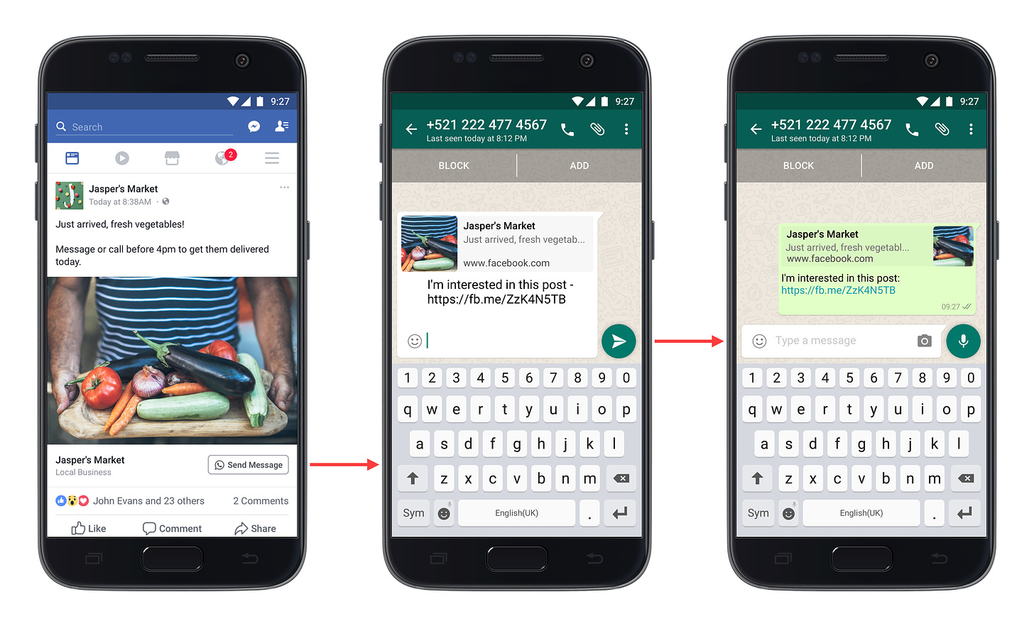 Click-to-WhatsApp messaging buttons are now rolling out in Facebook ads |  TechCrunch