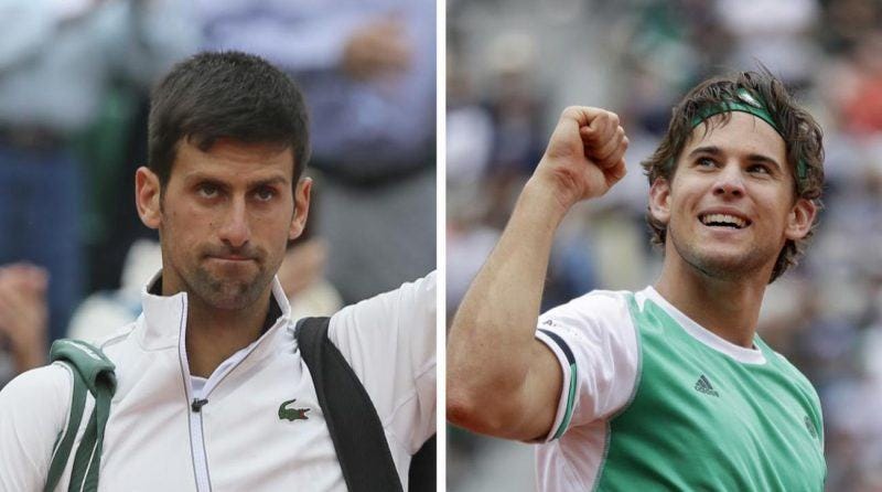 novak djokovic loses to dominic thiem at 2017 french open images