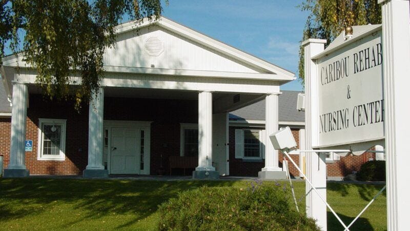 The exterior of the Caribou Rehab and Nursing facility.