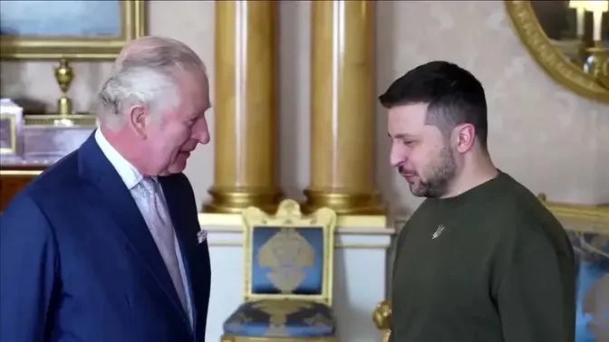 King Charles meets Ukraine President Volodymyr Zelenskiy