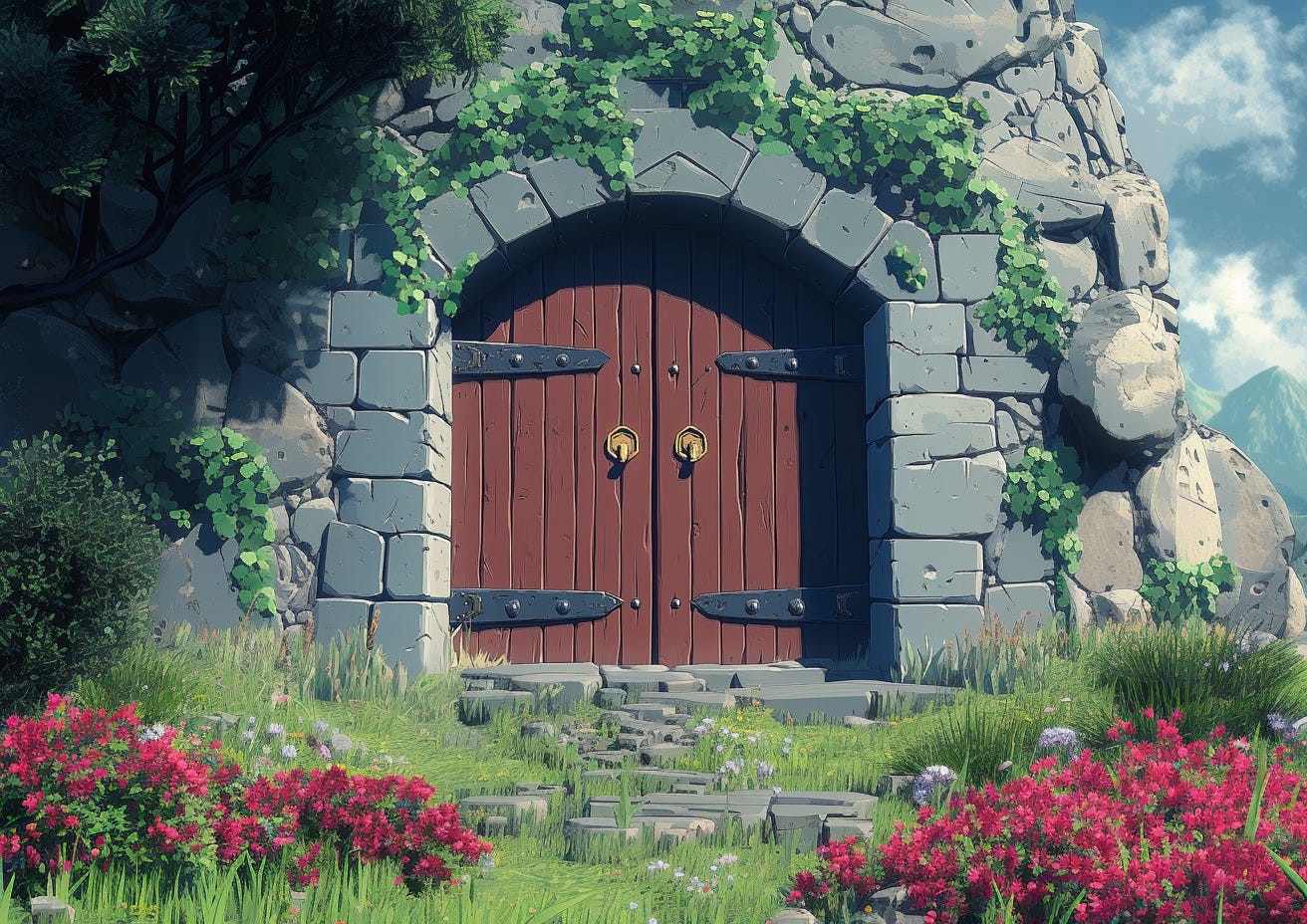 sealed door to castle