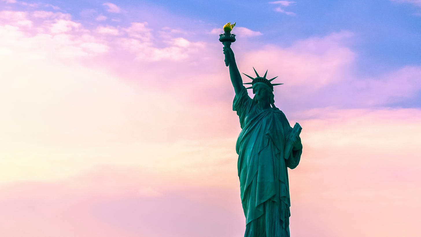 Statue of Liberty at dawn