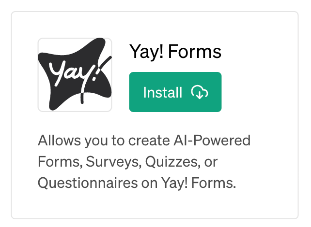 Yay!Forms - ChatGPT Plugins