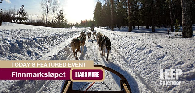 Dog sled racing in Scandinavia. Photo Lars Ley