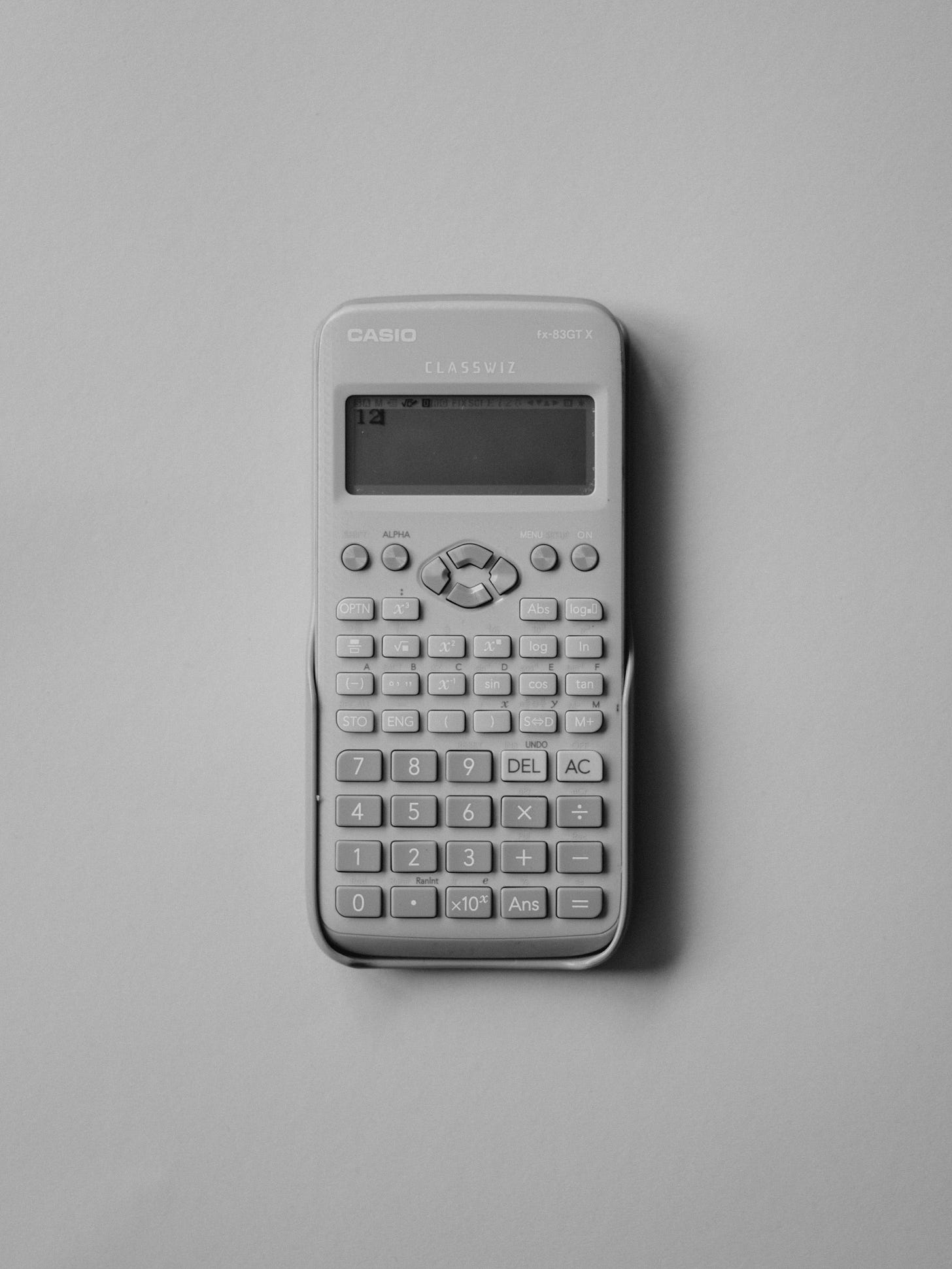 white Casio calculator