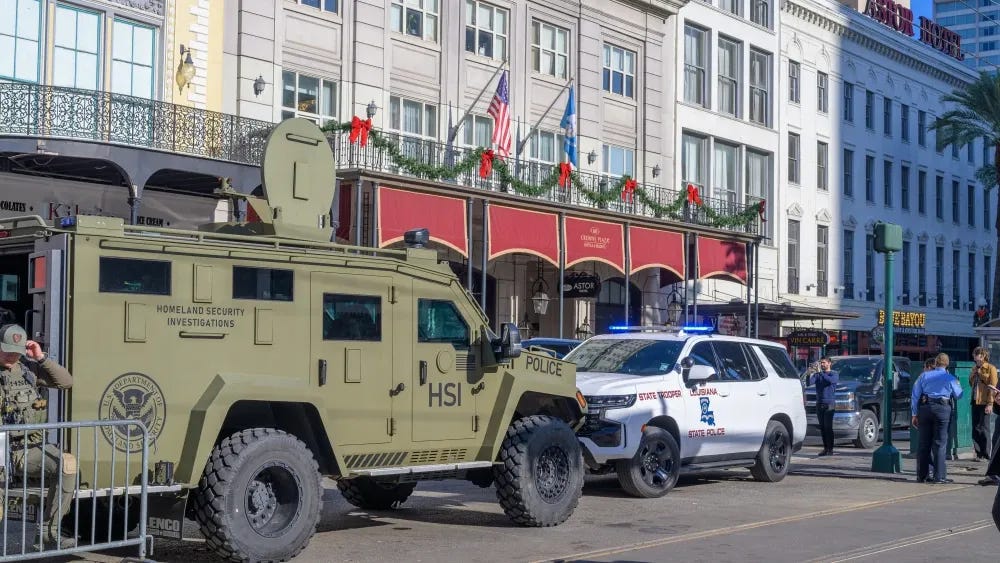 Veículo blindado em NOLA