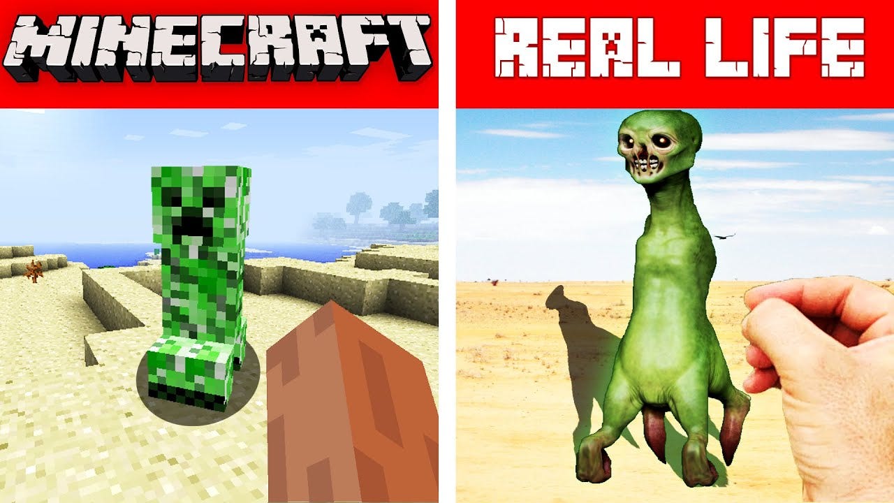 MINECRAFT CREEPER IN REAL LIFE! Minecraft vs Real Life animation