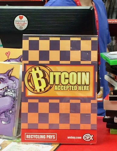 Bitcoin at POS in Swindon