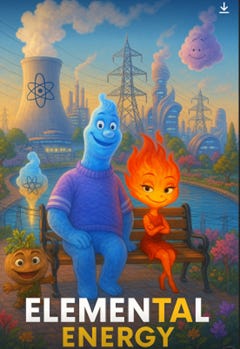 Elemental Engery Pixar AI-generated image