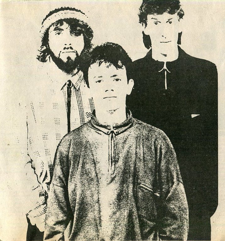 Black and white photo of the Icicle Works.