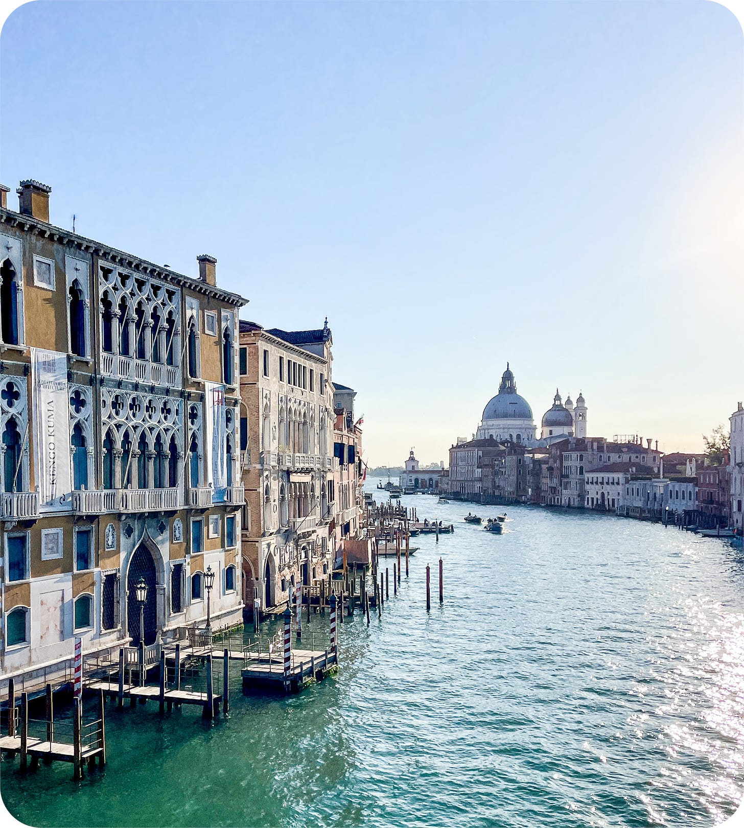 The Grand Canal at sunset - Venice, Italy