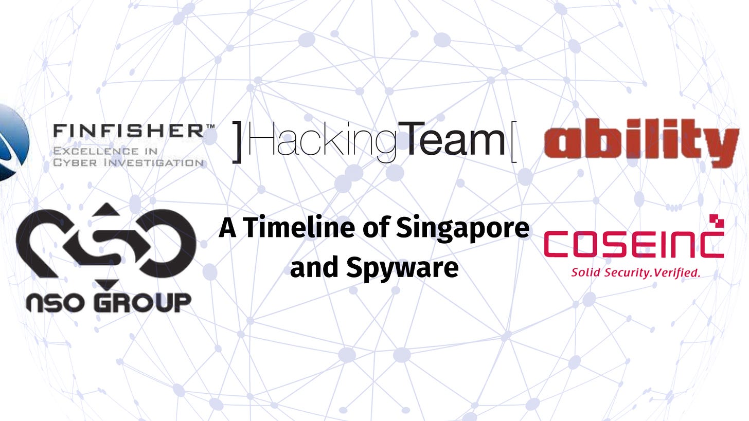 A Timeline of Singapore and Spyware