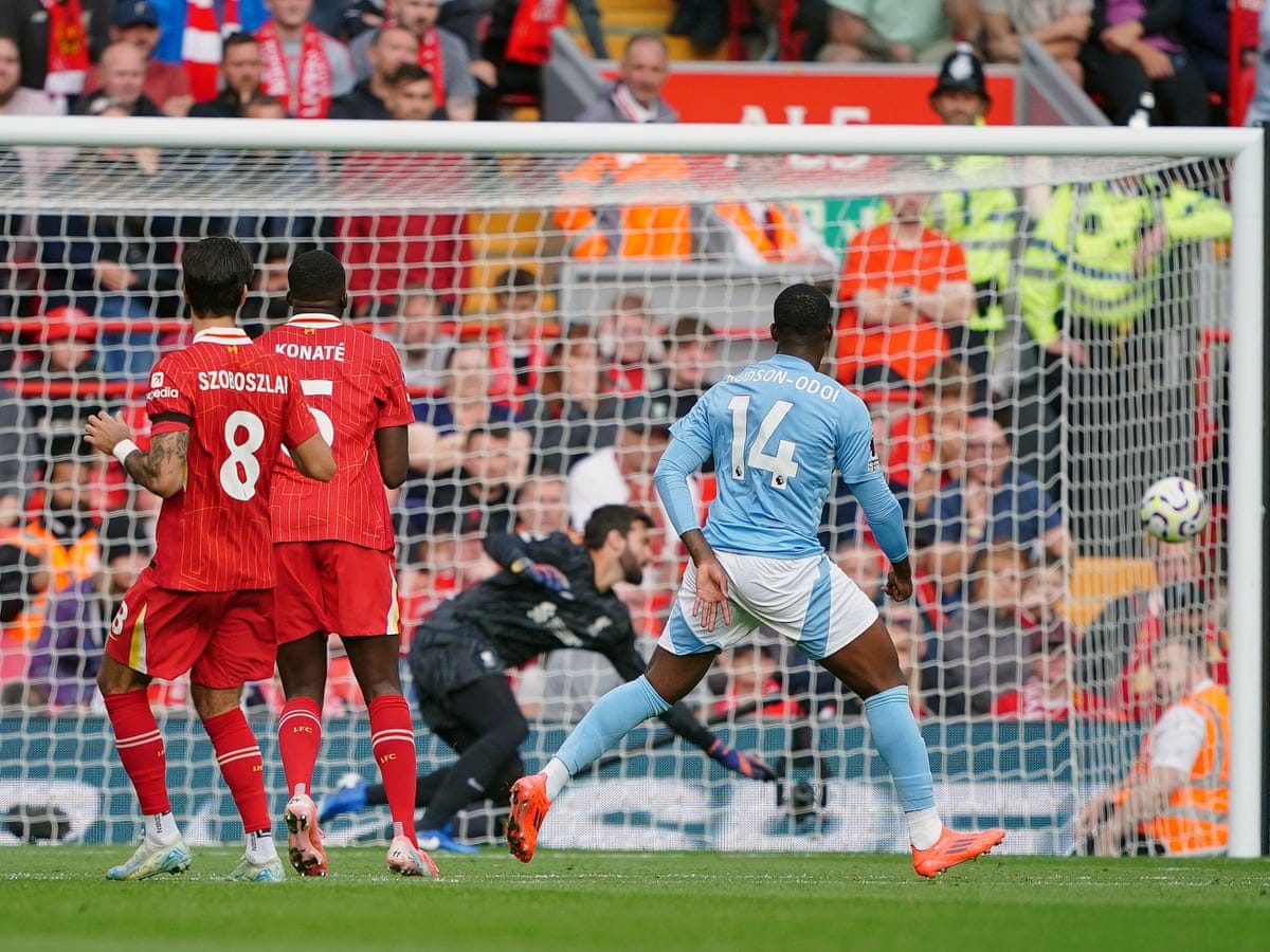 Callum Hudson-Odoi grabs winner as Nottingham Forest stun Liverpool |  Premier League | The Guardian
